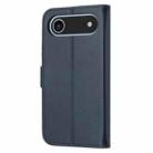 For iPhone 17 Air Embossed Happy Cat Pattern Flip Leather Phone Case(Blue) - 3