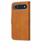 For iPhone 17 Air Embossed Happy Cat Pattern Flip Leather Phone Case(Yellow) - 3