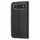 For iPhone 17 Air Embossed Happy Cat Pattern Flip Leather Phone Case(Black) - 3