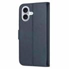 For iPhone 17 Embossed Happy Cat Pattern Flip Leather Phone Case(Blue) - 3