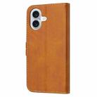 For iPhone 17 Embossed Happy Cat Pattern Flip Leather Phone Case(Yellow) - 3