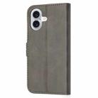 For iPhone 17 Embossed Happy Cat Pattern Flip Leather Phone Case(Grey) - 3