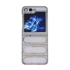 For Samsung Galaxy Z Flip5 Electroplating TPU Shield Phone Case(Silver) - 1