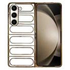 For Samsung Galaxy Z Fold5 Electroplating TPU Shield Phone Case(Gold) - 1