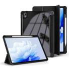 For Huawei MatePad Air 11.5 inch 3-Fold Clear Acrylic Leather Tablet Case(Black) - 1