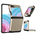 For Samsung Galaxy Z Flip5 SGP Armor 2 in 1 Color Contrast TPU Hybrid PC Phone Case(Gold) - 1