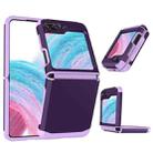 For Samsung Galaxy Z Flip5 SGP Armor 2 in 1 Color Contrast TPU Hybrid PC Phone Case(Purple) - 1