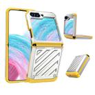 For Samsung Galaxy Z Flip5 2 in 1 Color Contrast TPU Hybrid PC Phone Case(Silver) - 1