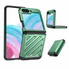 For Samsung Galaxy Z Flip5 2 in 1 Color Contrast TPU Hybrid PC Phone Case(Green) - 1