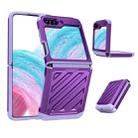 For Samsung Galaxy Z Flip5 2 in 1 Color Contrast TPU Hybrid PC Phone Case(Purple) - 1