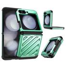 For Samsung Galaxy Z Flip4 5G 2 in 1 Color Contrast TPU Hybrid PC Phone Case(Green) - 1