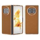 For Huawei Mate X3 Electroplating Carbon Fiber Texture Protective Phone Case(Light Brown) - 1