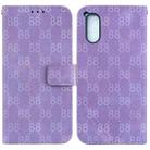 For Sony Xperia 1 V Double 8-shaped Embossed Leather Phone Case(Purple) - 1