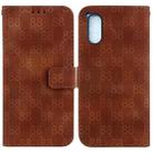 For Sony Xperia 1 V Double 8-shaped Embossed Leather Phone Case(Brown) - 1