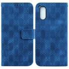 For Sony Xperia 1 V Double 8-shaped Embossed Leather Phone Case(Blue) - 1