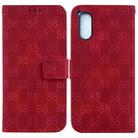 For Sony Xperia 1 V Double 8-shaped Embossed Leather Phone Case(Red) - 1