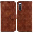 For Sony Xperia 1 IV Double 8-shaped Embossed Leather Phone Case(Brown) - 1