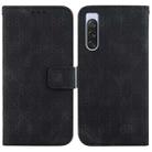 For Sony Xperia 1 IV Double 8-shaped Embossed Leather Phone Case(Black) - 1