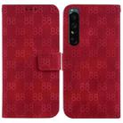 For Sony Xperia 5 III Double 8-shaped Embossed Leather Phone Case(Red) - 1