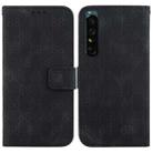 For Sony Xperia 5 III Double 8-shaped Embossed Leather Phone Case(Black) - 1