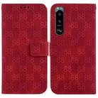 For Sony Xperia 10 III Double 8-shaped Embossed Leather Phone Case(Red) - 1