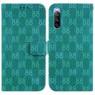 For Sony Xperia 1 III Double 8-shaped Embossed Leather Phone Case(Green) - 1