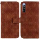 For Sony Xperia 1 III Double 8-shaped Embossed Leather Phone Case(Brown) - 1