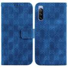 For Sony Xperia 1 III Double 8-shaped Embossed Leather Phone Case(Blue) - 1