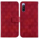 For Sony Xperia 1 III Double 8-shaped Embossed Leather Phone Case(Red) - 1