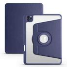For iPad Pro 11 2022 / Air 10.9 2022 Acrylic 360 Rotation Detachable Leather Tablet Case(Dark Blue) - 1