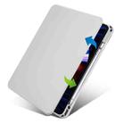 For iPad Pro 11 2022 / Air 10.9 2022 Acrylic 360 Rotation Detachable Leather Tablet Case(Grey) - 2
