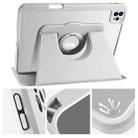For iPad Pro 11 2022 / Air 10.9 2022 Acrylic 360 Rotation Detachable Leather Tablet Case(Grey) - 3