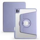 For iPad Pro 11 2022 / Air 10.9 2022 Acrylic 360 Rotation Detachable Leather Tablet Case(Lavender Purple) - 1