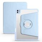 For iPad Pro 11 2024 Acrylic 360 Rotation Detachable Leather Tablet Case(Ice Blue) - 1