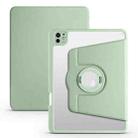 For iPad Pro 13 2024 Acrylic 360 Rotation Detachable Leather Tablet Case(Green) - 1