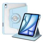 For iPad Air 13 2024 Acrylic 360 Rotation Detachable Leather Tablet Case(Ice Blue) - 1