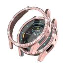 For Samsung Galaxy Watch 6 40mm Diamond Hollow PC Watch Protective Case(Pink) - 1