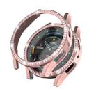 For Samsung Galaxy Watch 6 44mm Diamond Hollow PC Watch Protective Case(Pink) - 1