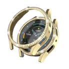 For Samsung Galaxy Watch 6 44mm Diamond Hollow PC Watch Protective Case(Gold) - 1