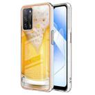 For OPPO A55 5G / A53s 5G / A54 4G Electroplating Marble Dual-side IMD Phone Case(Draft Beer) - 1