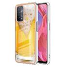 For OPPO A74 / A93 5G / A54 5G / A93s 5G Electroplating Marble Dual-side IMD Phone Case(Draft Beer) - 1