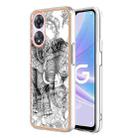 For OPPO A78 / A58 Electroplating Marble Dual-side IMD Phone Case(Totem Elephant) - 1