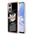 For OPPO A78 / A58 Electroplating Marble Dual-side IMD Phone Case(Natural Growth) - 1