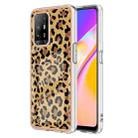 For OPPO A94 5G / A95 5G Electroplating Marble Dual-side IMD Phone Case(Leopard Print) - 1