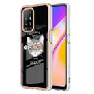 For OPPO A94 5G / A95 5G Electroplating Marble Dual-side IMD Phone Case(Natural Growth) - 1