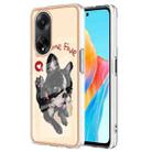 For OPPO A98 Electroplating Marble Dual-side IMD Phone Case(Lucky Dog) - 1