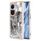 For OPPO Reno10 5G Global Electroplating Marble Dual-side IMD Phone Case(Totem Elephant) - 1