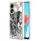 For OPPO A78 4G Electroplating Marble Dual-side IMD Phone Case(Totem Elephant) - 1