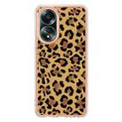 For OPPO A58 4G Electroplating Marble Dual-side IMD Phone Case(Leopard Print) - 2