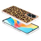 For OPPO A58 4G Electroplating Marble Dual-side IMD Phone Case(Leopard Print) - 3